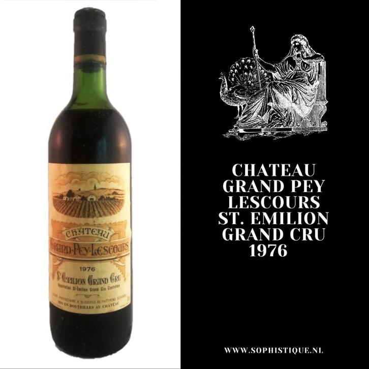 Chateau Grand Pey Lescours | St. Emilion Grand Cru 1976, Verzamelen, Wijnen, Nieuw, Rode wijn, Frankrijk, Vol, Ophalen of Verzenden