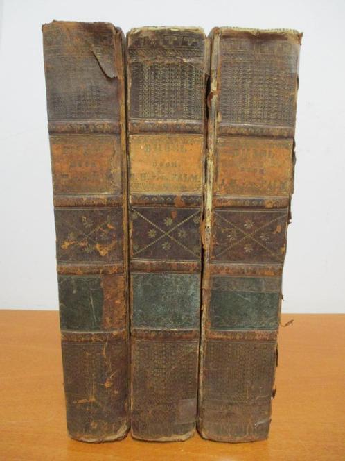 1519 - van der Palm bijbel - 1825 - 3 delen, Antiek en Kunst, Antiek | Boeken en Bijbels, Ophalen of Verzenden