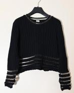 Zwarte feestelijke ribbel trui van Didi (48% katoen), Kleding | Dames, Maat 38/40 (M), Verzenden, Zwart, Didi