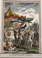 NL Indië gekleurde gravure Besnijdenis Koning van Bantam., Ophalen of Verzenden