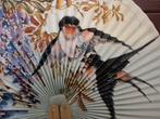 Vintage Chinese Handventilator met Vogelmotief, Antiek en Kunst, Ophalen of Verzenden