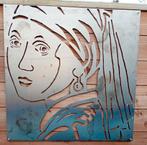 Cortenstaal meisje met de parel., Ophalen of Verzenden, Nieuw, Metaal