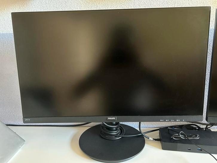 2x Philips 241V8LA 24 inch Full HD Monitoren, Computers en Software, Monitoren, Gebruikt, 61 t/m 100 Hz, HDMI, Hoofdtelefoonaansluiting