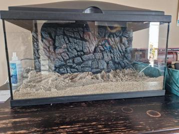 Leuke aquarium 50L zo goed als compleet beschikbaar voor biedingen
