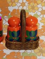 Vintage Oranje Emsa peper en zout stelletje, Verzenden, Zo goed als nieuw