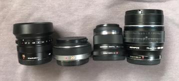 Olympus en panasonic prime lenzen voor m43 beschikbaar voor biedingen