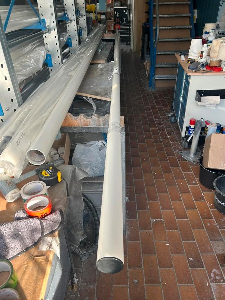 Zgan 7 meter cilindrisch aluminium vlaggenmast, grondbuis, Diversen, Vlaggen en Wimpels, Zo goed als nieuw, Ophalen