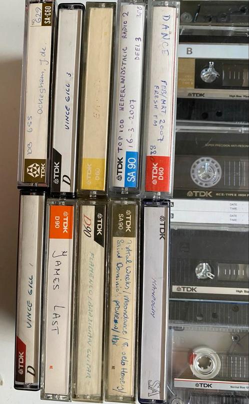 25€….. 100 verschillende soorten TDK Cassettebandjes - Mix, Cd's en Dvd's, Cassettebandjes, Gebruikt, Voorbespeeld, Overige genres