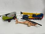 Speelgoed Voertuigen Set: Claas, Kraanwagen, Helikopter, Ophalen of Verzenden, Gebruikt