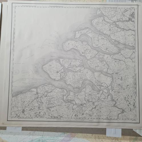 Oude landkaarten topografische dienst, Antiek en Kunst, Kunst | Etsen en Gravures, Ophalen