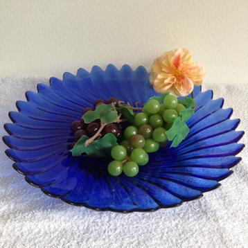 💙Prachtige Vintage KOBALT BLAUWE SCHAAL.  beschikbaar voor biedingen