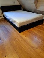 Mooi bed, Twijfelaar 140x200, Huis en Inrichting, Slaapkamer | Bedden, Ophalen, Gebruikt, Zwart, 140 cm