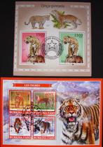 - 942 - 3 Blokken met Jaguars en Tijgers., Postzegels en Munten, Verzenden, Gestempeld, Dier of Natuur