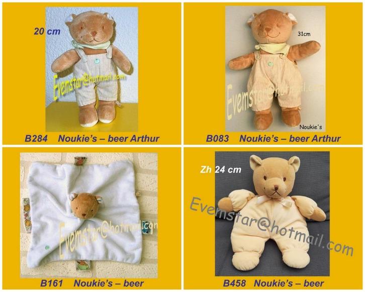Beer Beertje Noukie's Noukies Noukie oa Arthur, Kinderen en Baby's, Speelgoed | Knuffels en Pluche, Zo goed als nieuw, Overige typen