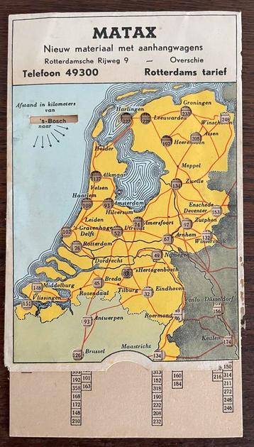 75 jaar oude  uitschuifbare kilometer tabel voor afstanden beschikbaar voor biedingen