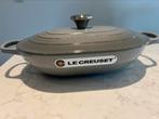 SALE NIEUWE Le Creuset Oblong French Grey 31 cm, Gietijzer, Nieuw, Ophalen of Verzenden, Keramische plaat