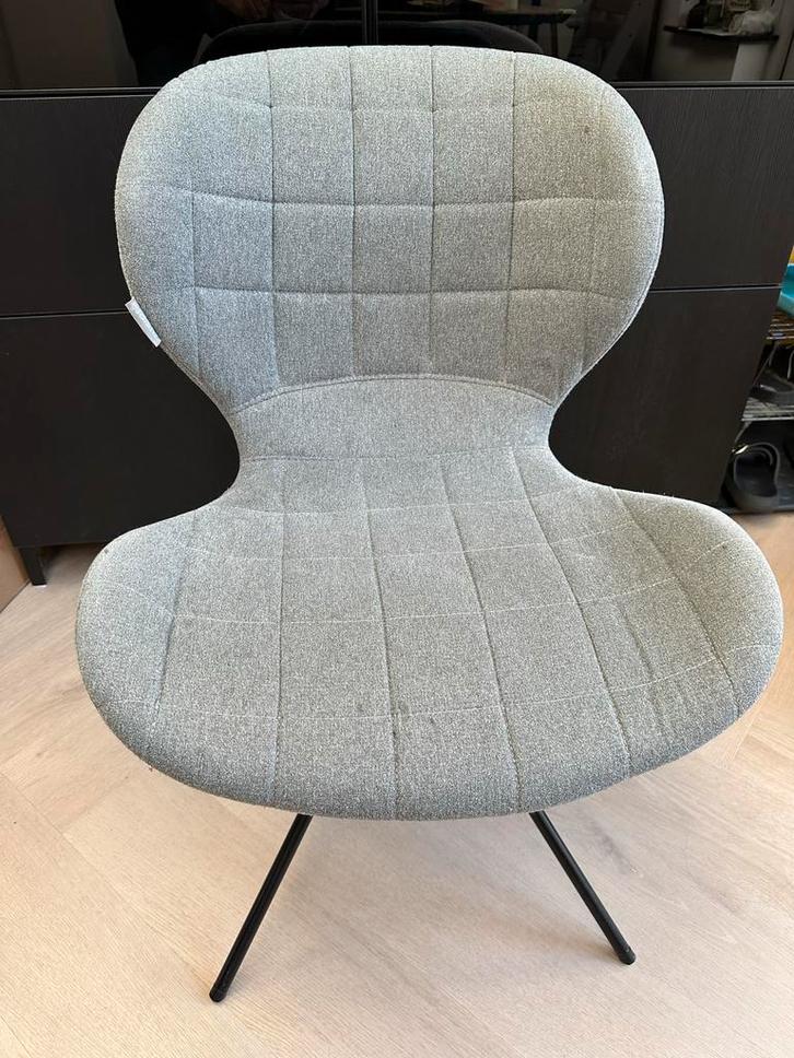 5 Zuiver OMG Eetkamerstoelen - Stijlvol!, Huis en Inrichting, Stoelen, Gebruikt, Vijf, Zes of meer stoelen, Stof, Grijs, Ophalen