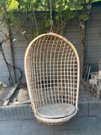 Vintage Rotan Hangstoel Ei-vorm, Ophalen of Verzenden