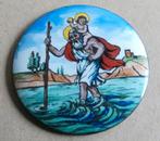 6-17 Prachtige emaille medaille Sint Christoffel, Ophalen of Verzenden