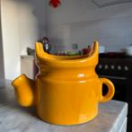 Bloempot hangpot hangbloempot vintage geel, Rond, Gebruikt, Ophalen of Verzenden, Minder dan 25 cm