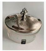 Korting Bonbon schaal, inscriptie 1888, deksel verzilverd, Antiek en Kunst, Ophalen of Verzenden