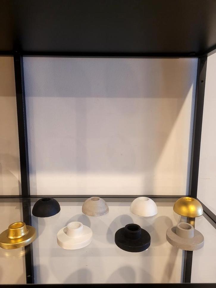 kaarsenhouders steen en glas, Huis en Inrichting, Woonaccessoires | Kandelaars en Kaarsen, Nieuw, Minder dan 25 cm, Overige materialen