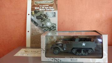 Atlas WW2 schaal 1:43 M3A-1 75 mm Gun Motor Carriage