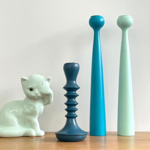Deens design KANDELAREN Applicata hout retro vintage Scandi, Huis en Inrichting, Woonaccessoires | Kandelaars en Kaarsen, Gebruikt