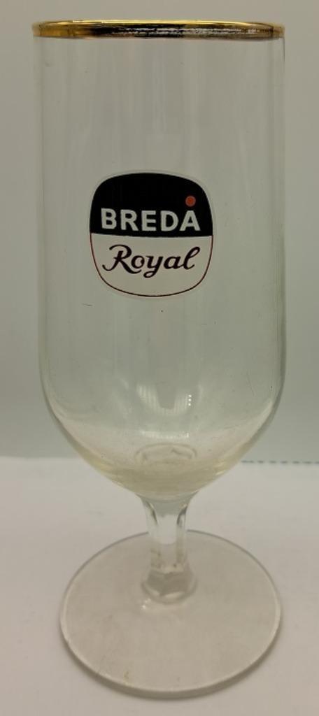 Breda Royal Glas op voet, Verzamelen, Biermerken, Gebruikt, Glas of Glazen, Overige merken, Ophalen of Verzenden