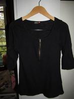 G120 ONLY mt S top shirtje zwart model Uneed Front Zip top, Only, Verzenden, Zwart, Zo goed als nieuw