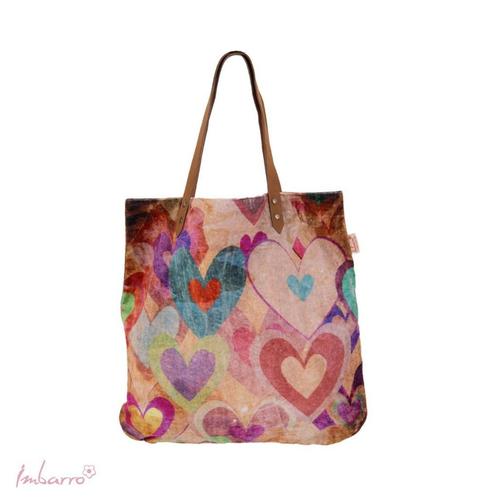 Shopper tas hearts hesty met hartjes Imbarro leuk als kado, Sieraden, Tassen en Uiterlijk, Tassen | Damestassen, Nieuw, Shopper
