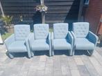 4 eetkamer stoelen, Huis en Inrichting, Ophalen, Gebruikt, Blauw
