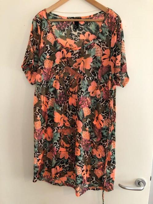 H&M tuniek jurk bikini cover oranje jungle print bloemen, Kleding | Dames, Jurken, Zo goed als nieuw, Maat 42/44 (L), Oranje, Boven de knie