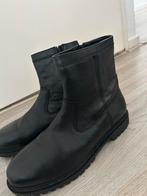 Zwarte leren boots, Ophalen of Verzenden, Zo goed als nieuw, Zwart, Boots
