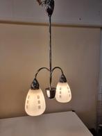Vintage pendellamp chroom en glas jaren 60, Ophalen, ,, ,, ,