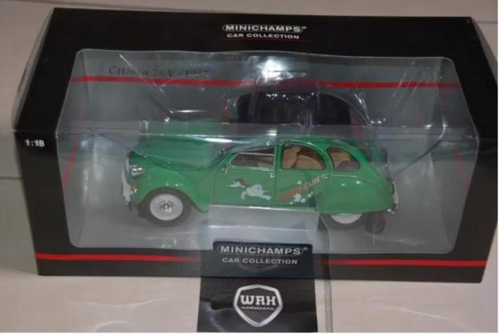 SALE !! 1:18 CITROEN 2CV EEND SAUSSENTE Minichamps inbox WRH, Hobby en Vrije tijd, Modelauto's | 1:18, Zo goed als nieuw, Auto