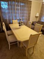 Eettafel en 6 stoelen, Ophalen, Gebruikt, 200 cm of meer, 50 tot 100 cm