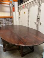 Massief Eiken Uitschuifbare Eettafel Ovaal, Antiek en Kunst, Ophalen