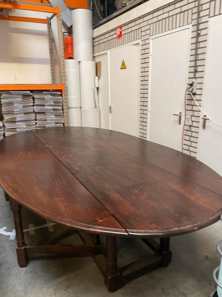 Massief Eiken Uitschuifbare Eettafel Ovaal, Antiek en Kunst, Antiek | Meubels | Tafels, Ophalen