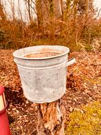 Oude zinken tobbe, Ophalen of Verzenden, Gebruikt