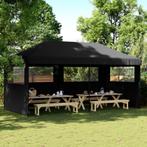 Partytent inklapbaar pop-up met 3 zijwanden zwart, Partytent, Minder dan 4 meter, Nieuw, 2 meter of meer