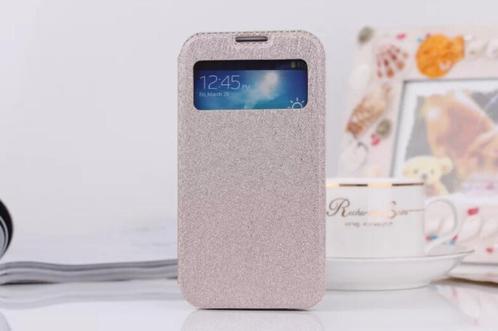 S-View Hoesjes voor Samsung S4 - Champagne, Telecommunicatie, Mobiele telefoons | Hoesjes en Frontjes | Samsung, Nieuw, Hoesje of Tasje