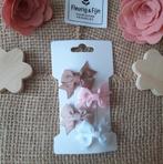 4 klikklak speldjes strikjes 3 cm bruin roze beige wit, Ophalen of Verzenden, Nieuw