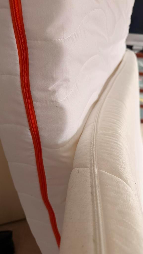 Matras 100x200 Koudschuim 7 zones + Topper, Huis en Inrichting, Slaapkamer | Matrassen en Bedbodems, Zo goed als nieuw, Matras