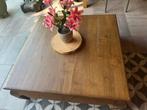 Massief eiken opium salontafel 110x110, Ophalen, Gebruikt, Minder dan 50 cm, 100 tot 150 cm