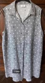 Langere blouse, tuniek palmboompjes; XL 48 50; Gina Benotti, Ophalen of Verzenden, Zo goed als nieuw, Grijs, Blouse of Tuniek