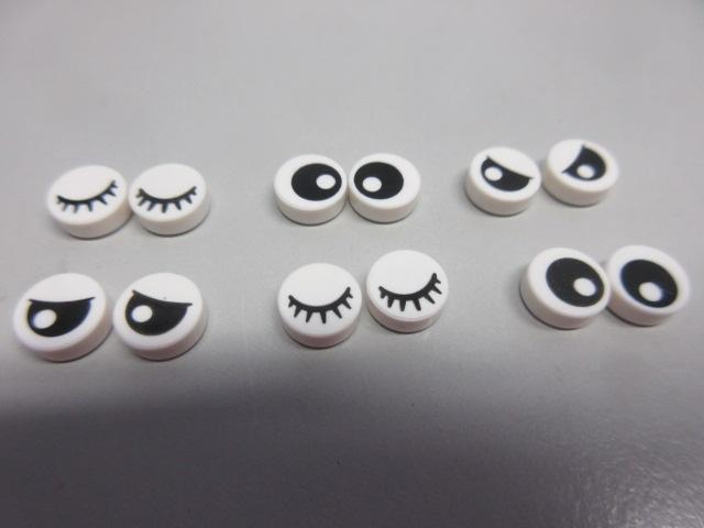 nr. 0111, Oogjes, tile 1x1. Verzenden is mogelijk, Kinderen en Baby's, Speelgoed | Duplo en Lego, Zo goed als nieuw, Lego, Complete set