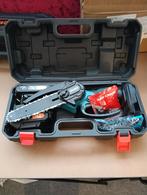 Mini kettingzaag met 2 accu's, Doe-het-zelf en Verbouw, Gereedschap | Zaagmachines, Ophalen of Verzenden, 1200 watt of meer, Kettingzaag