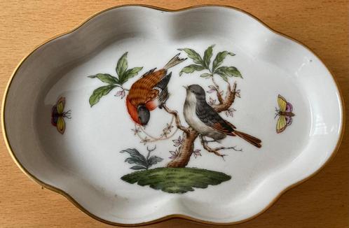 Herend Rothschild porseleinen schaaltje vogeldecor, Antiek en Kunst, Antiek | Schalen, Ophalen of Verzenden