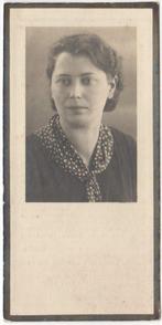 Joanna M. Hoppenbrouwers 1909 + 1936 Rijsbergen, 27 jr, Verzamelen, Verzenden, Bidprentje